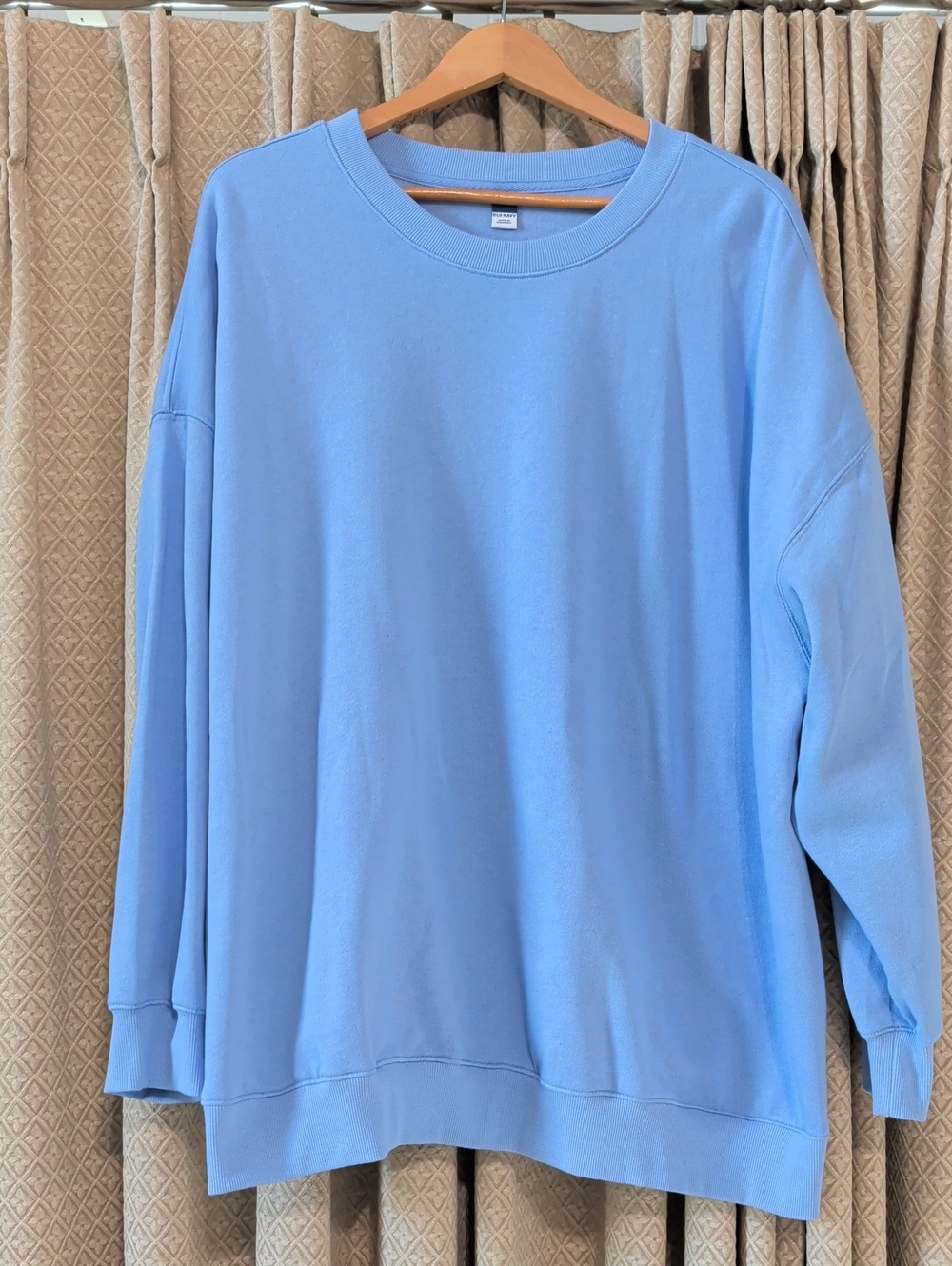 NWT Women's Size 2X Old Navy Blue Oversized Tunic Crew New Sweatshirt